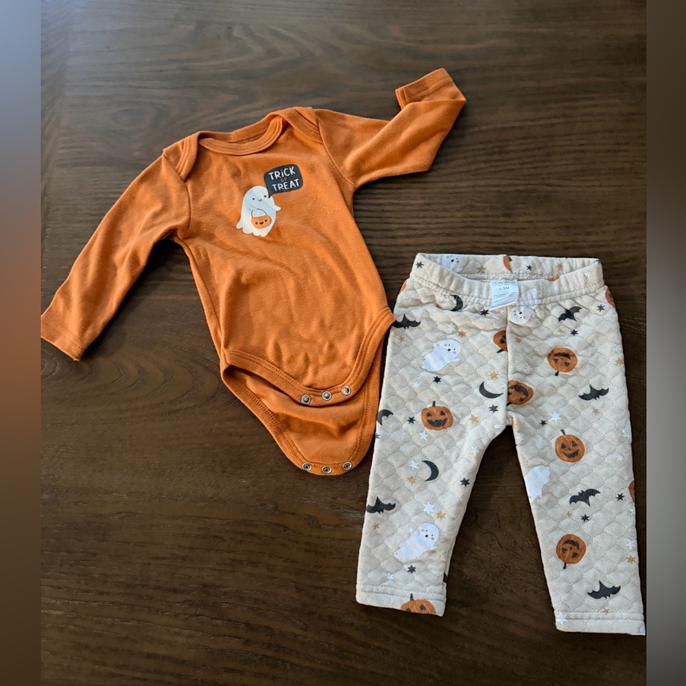 Orange Trick or Treat Bodysuit for Kids